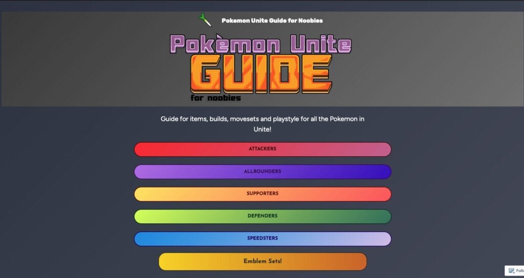 Image of the V.1 Unite-Guide.com home page.